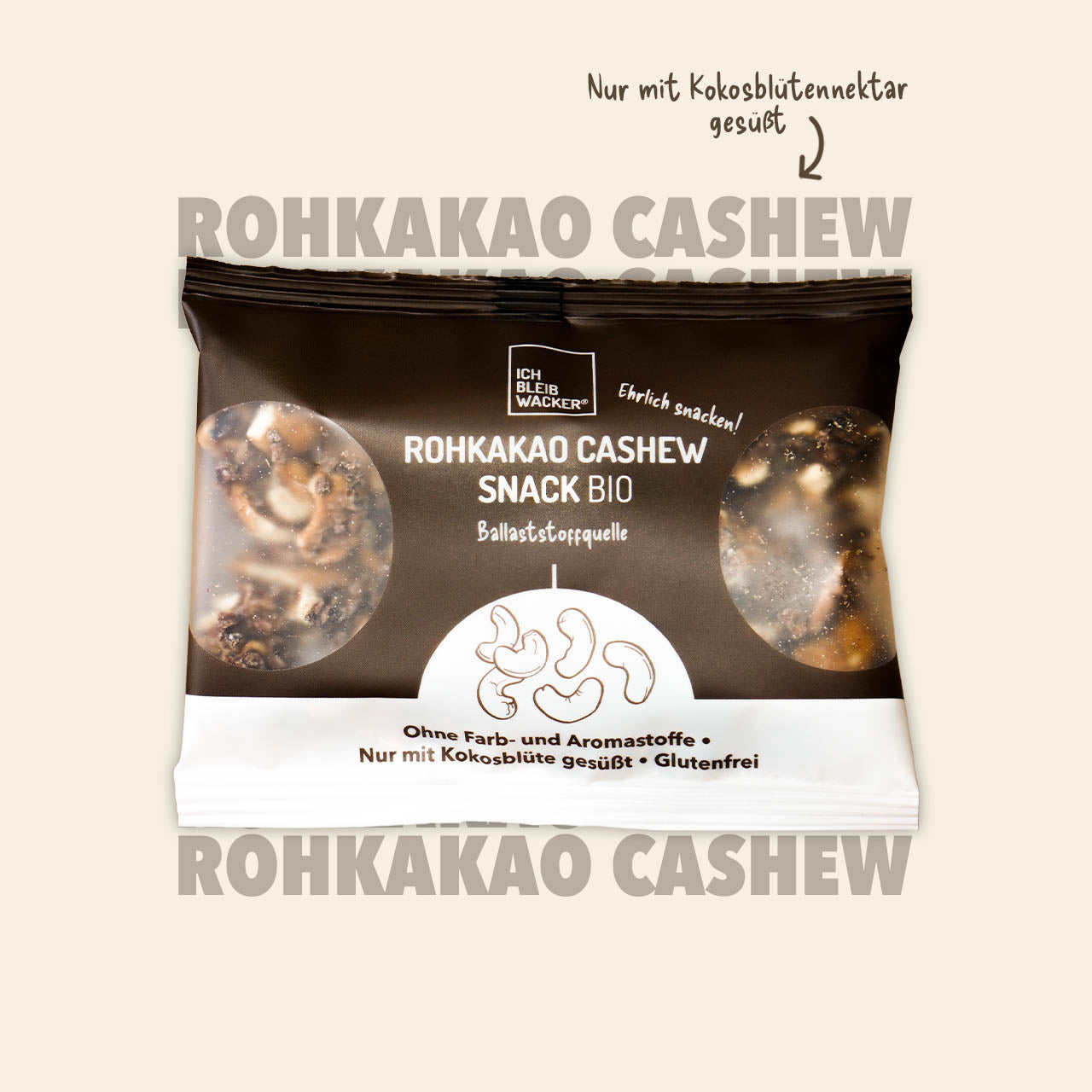 Rohkakao Cashew Snack Bio, 60 g