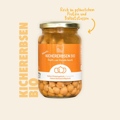 Gekeimte Kichererbsen im Glas Bio, 200g