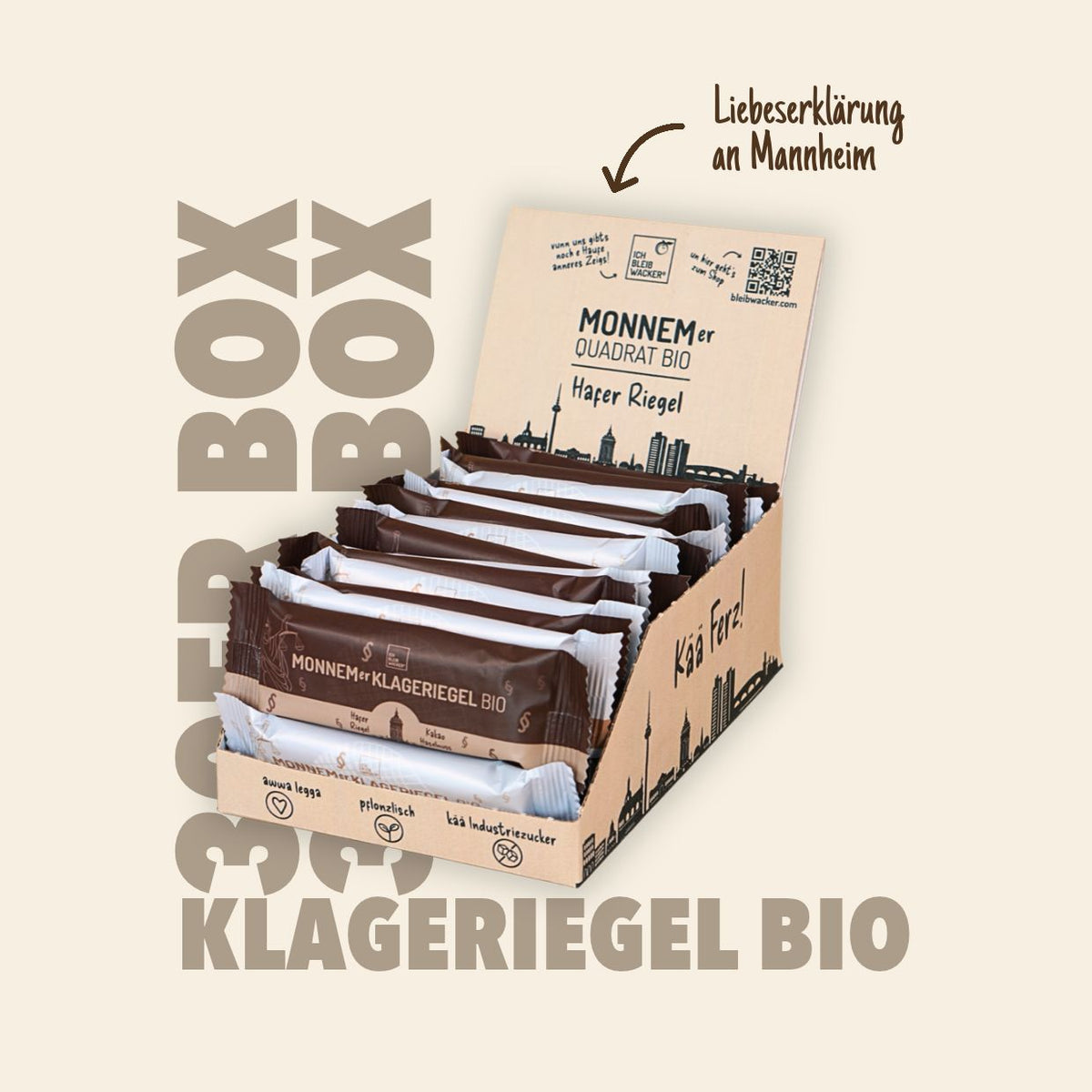 Unterstützer-Box: 30 Monnemer Klageriegel Bio