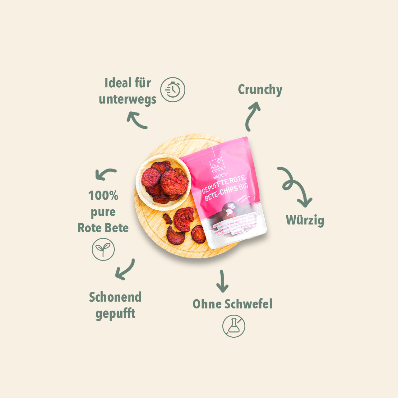 rote bete chips aufbewahren Gepuffte rote Bete bio von bleibwacker: Knuspriger Snack ohne Zusätze