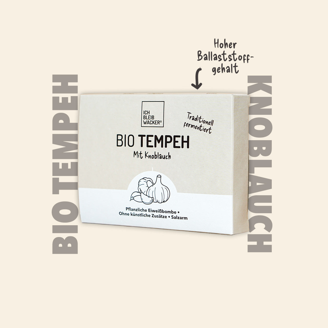Tempeh Knoblauch Bio, 200g