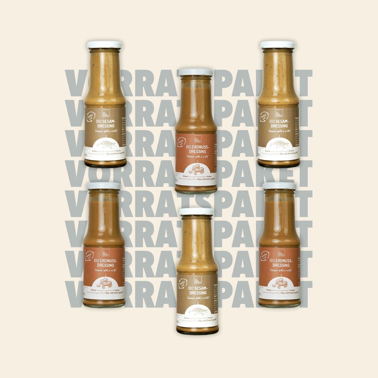 Vorratspaket Salatdressings Bio, 6 x 200 ml