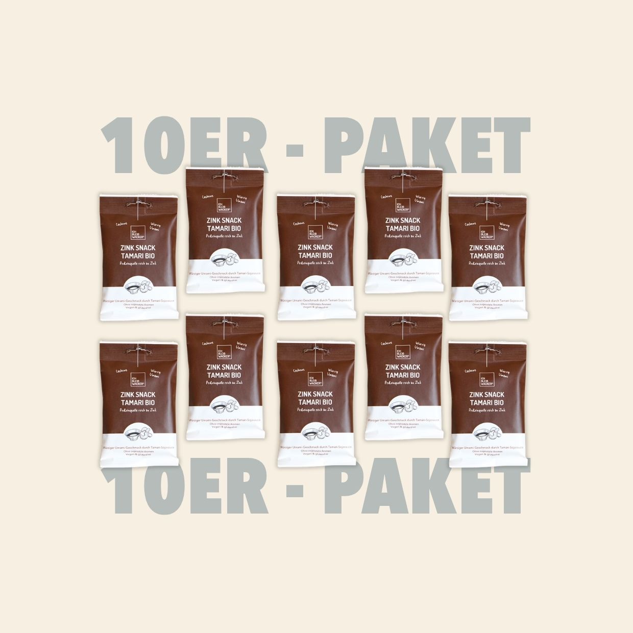 10er-Paket Zink Snack Tamari Bio