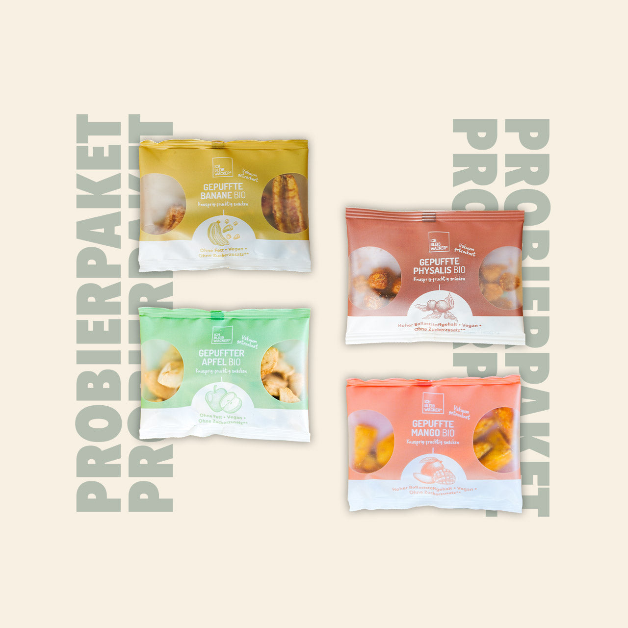 Probierpaket Gepufftes Obst ToGo Bio