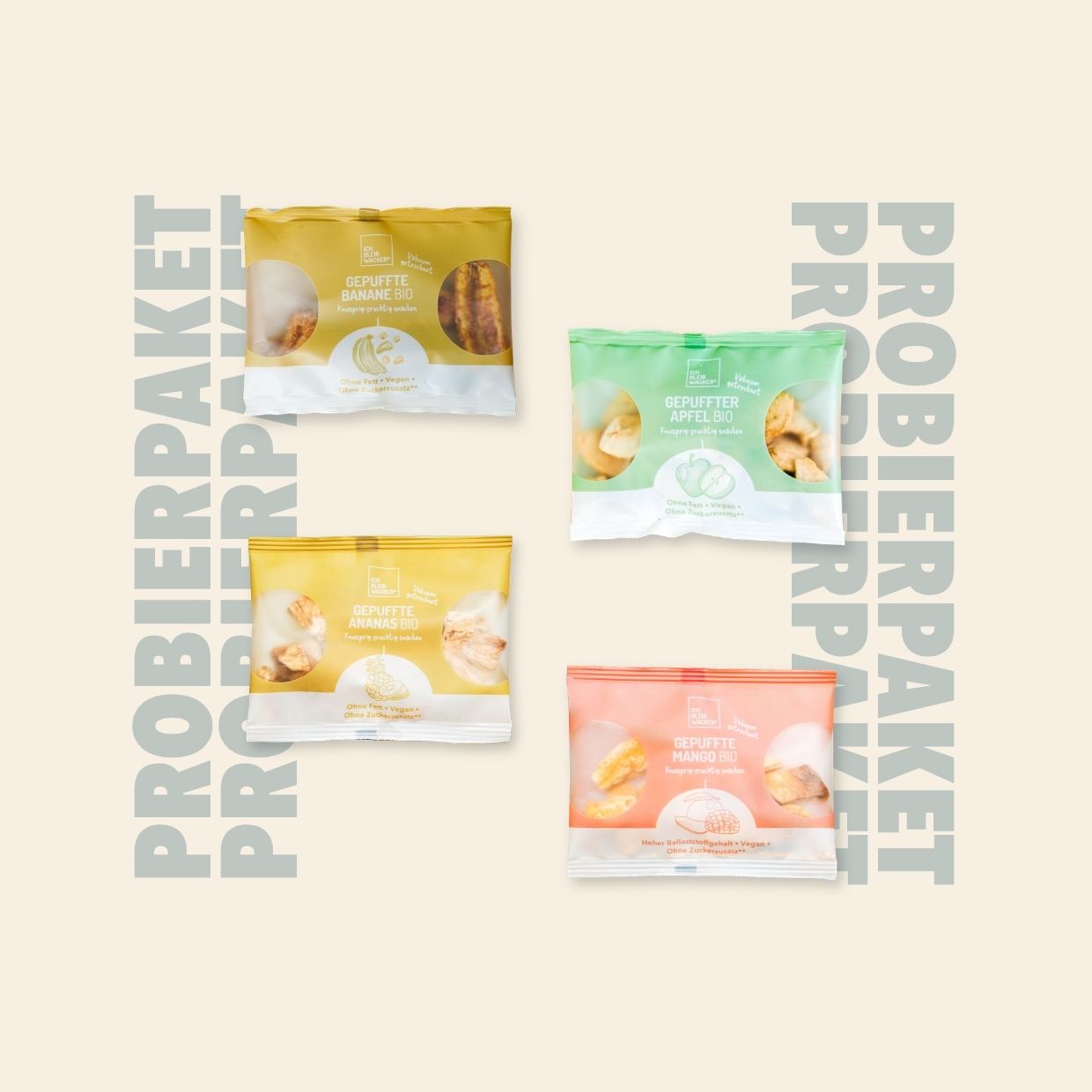 Probierpaket Gepufftes Obst ToGo Bio