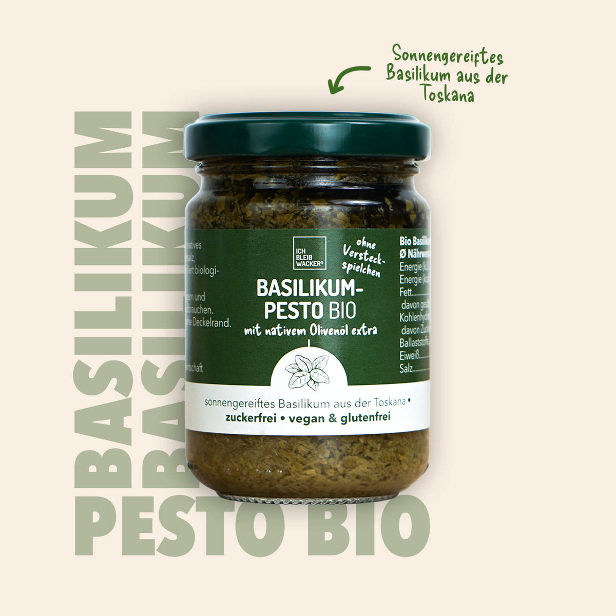 Basilikum-Pesto Bio: veganes Bio-Pesto – bleibwacker