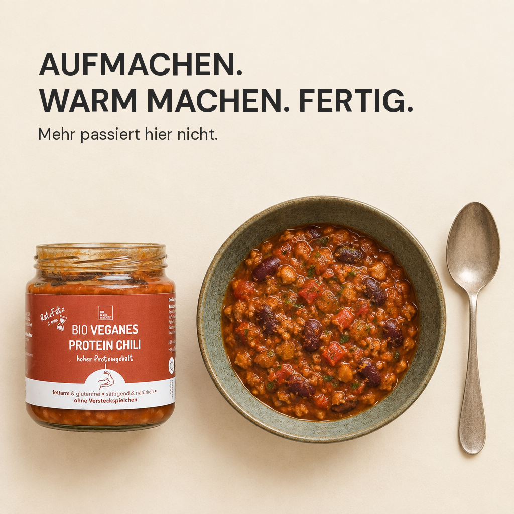 Aufmachen, warm machen, fertig