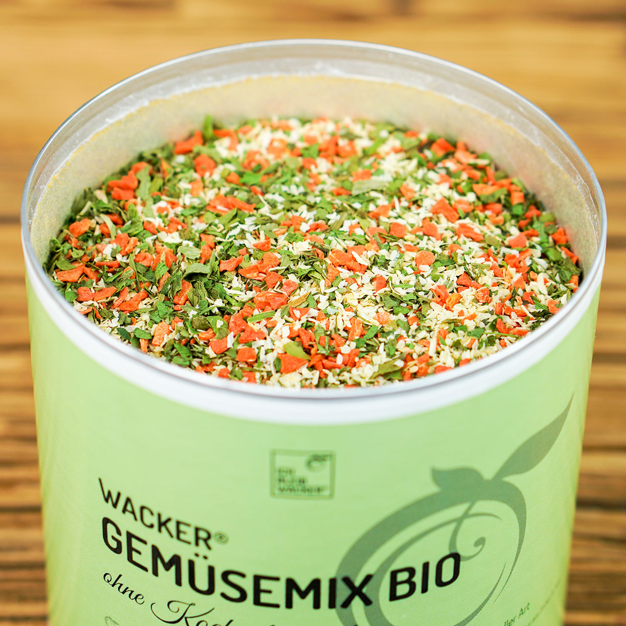 Wacker Gemüsemix ohne Kochsalzzusatz Bio, 250g Dose