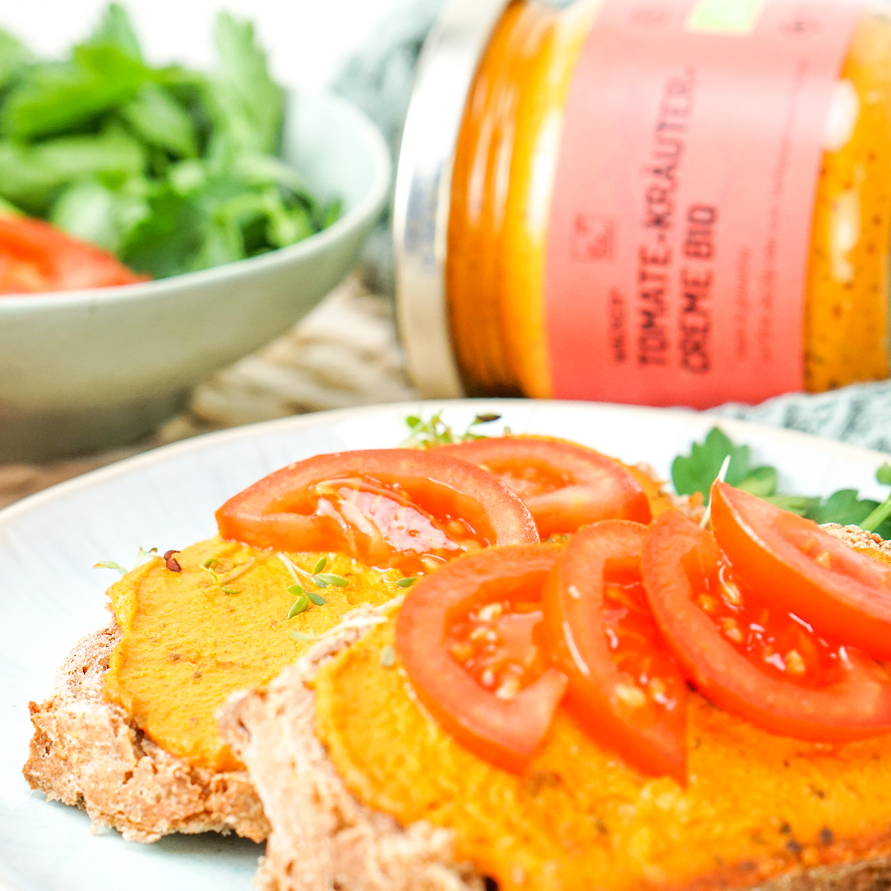 Wacker Tomate-Kräuter-Creme Bio: Als Aufstrich, Dip & zum Kochen