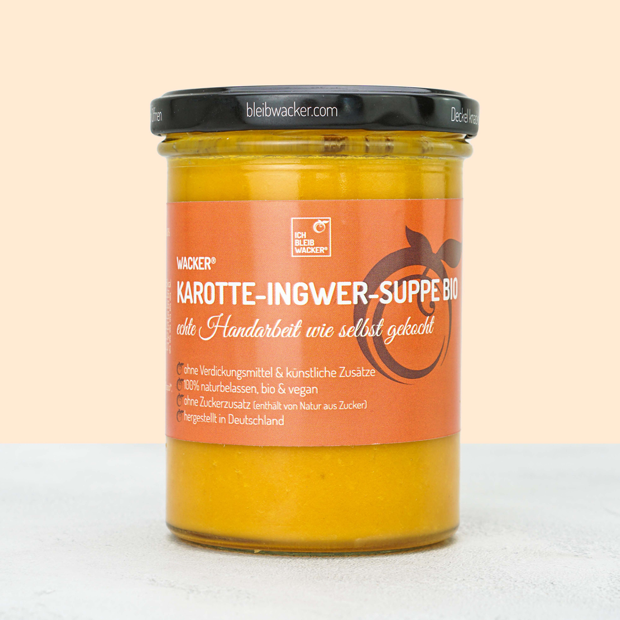 Wacker Karotte-Ingwer-Suppe Bio, 360 ml
