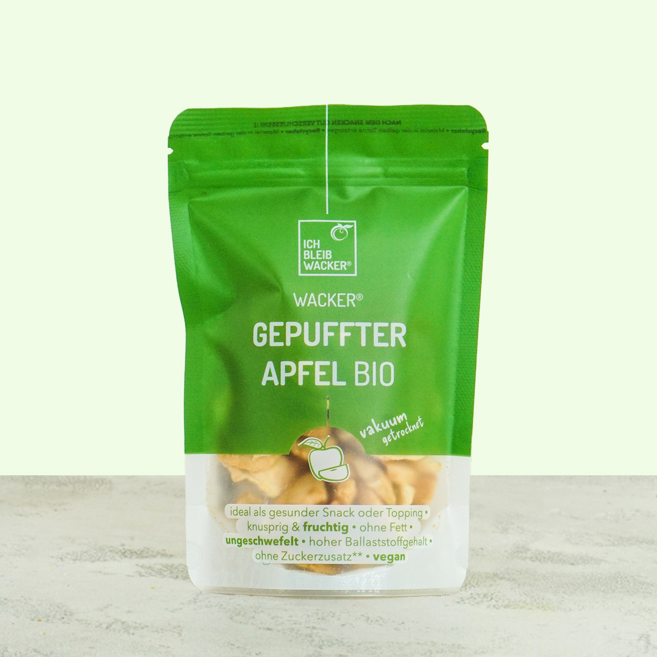 Wacker Gepuffter Apfel Bio, 30g