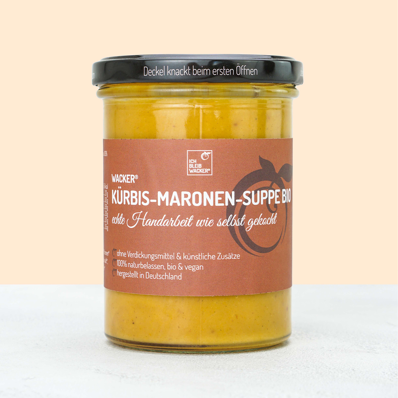 Wacker Kürbis-Maronen-Suppe Bio, 360 ml