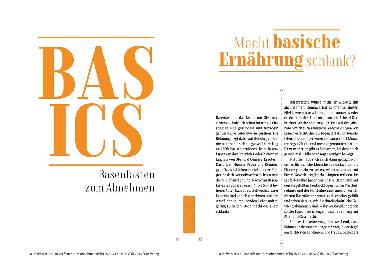 basenfasten zum Abnehmen von Sabine Wacker und Martina Huber, TRIAS-Verlag
