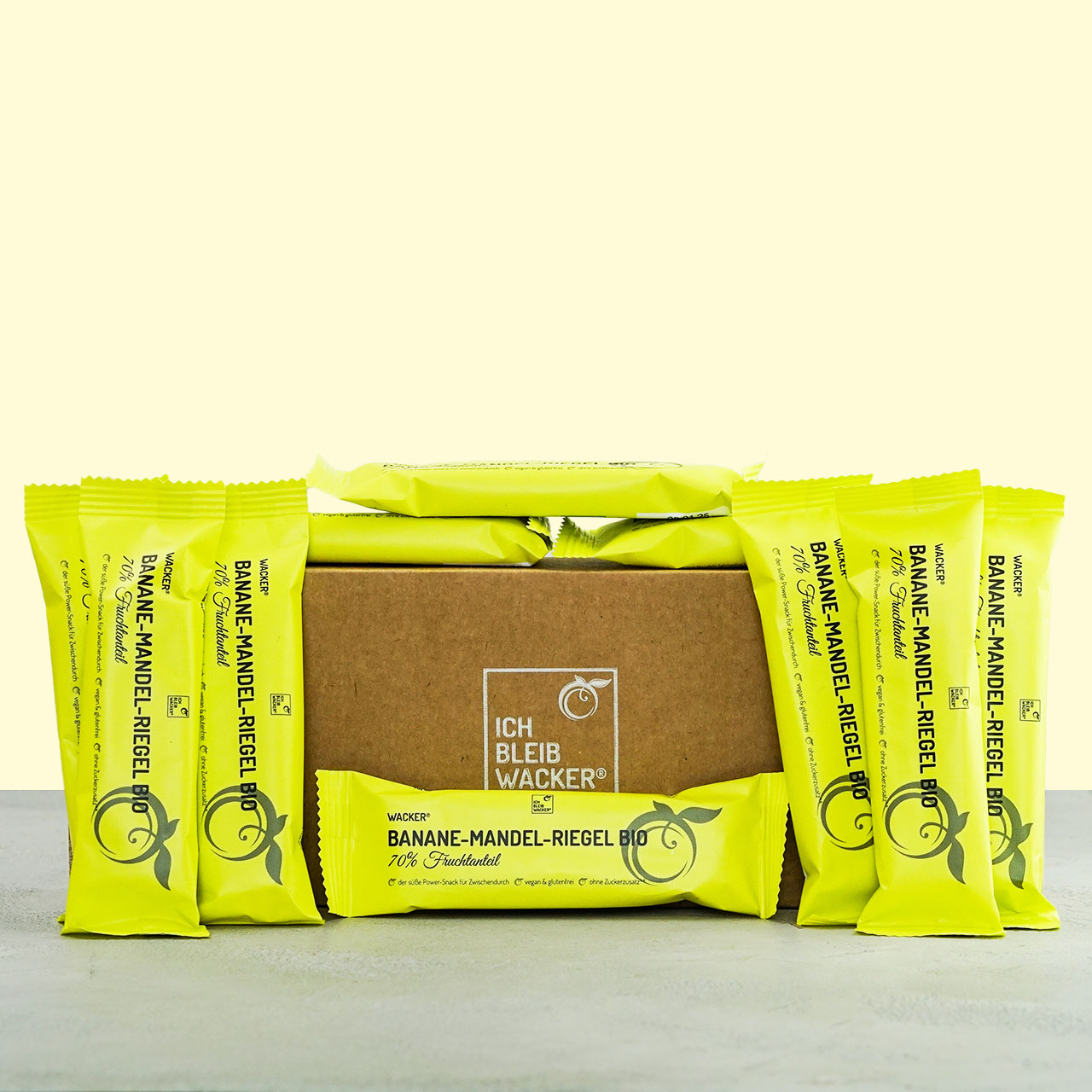 10er-Paket Banane-Mandel-Riegel Bio