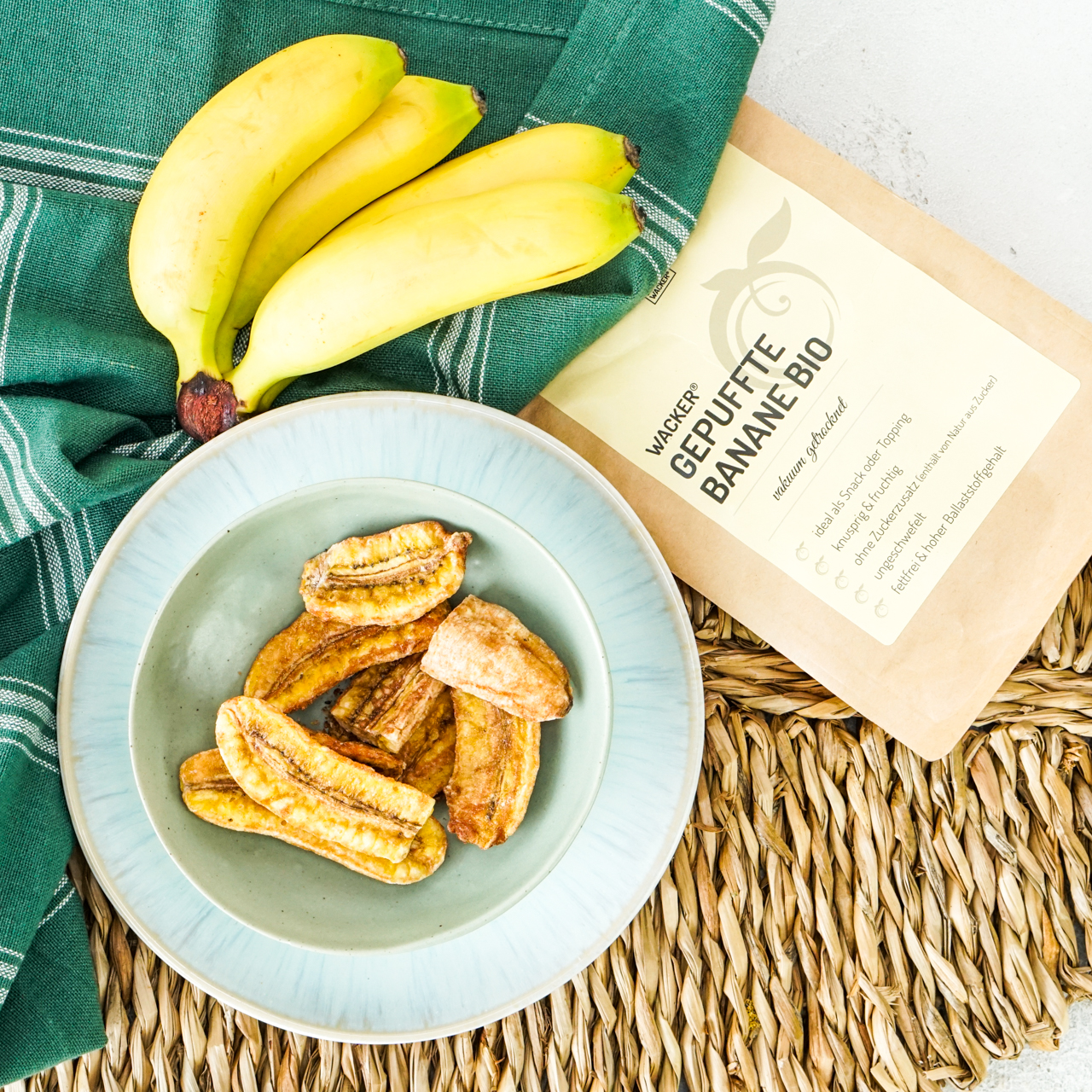 Wacker Gepuffte Banane Bio: Knusprig & fruchtig